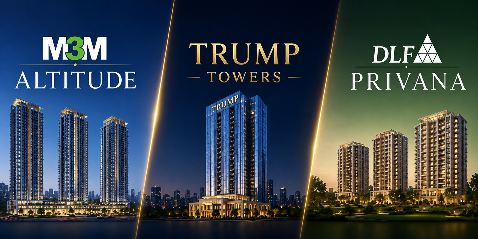 M3M Altitude vs Trump Towers vs DLF Privana: Which Luxury Project Offers Better Value in Gurgaon?