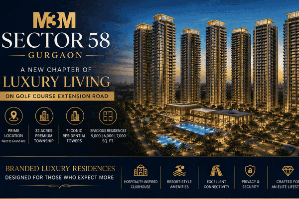 M3M Sector 58 Gurgaon-New Launch Branded Luxury Residences on Golf Course Extension Road